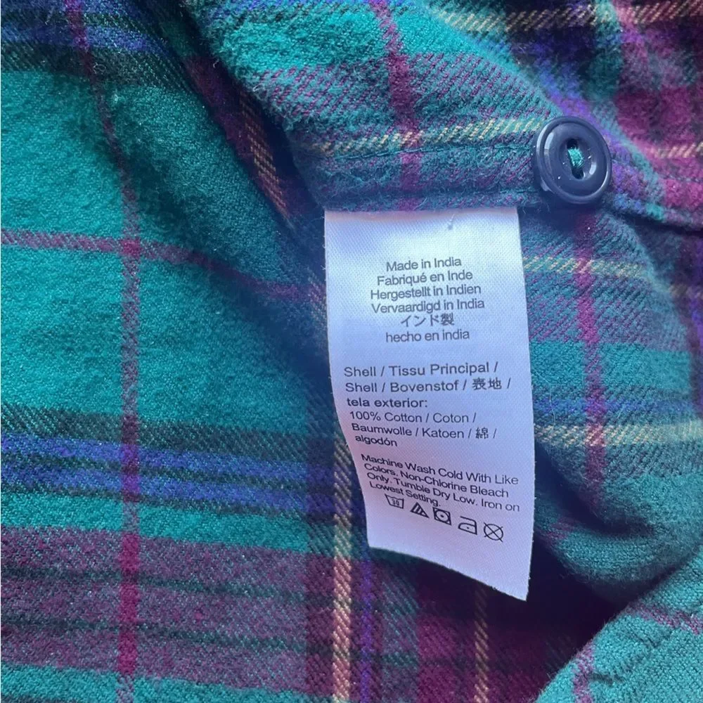 J. Crew Men’s Flannel Classic Mid-Weight Size S Green